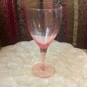 Pink Bubble Glass Wine Glass